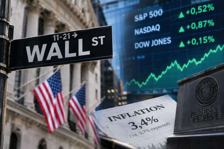 Wall Street rebota tras un dato de inflación más moderado y crecen las expectativas de que la Fed mantenga los tipos sin cambios